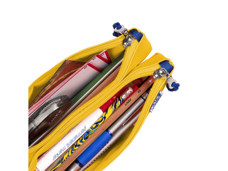 Oxford Trousse à deux compartiments, polyester, jaune