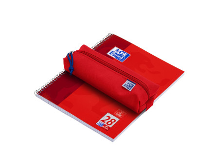 Oxford Trousse, polyester, rectangulaire, petit, rouge