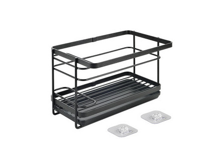 metaltex Rangemment pour évier U-Fix Tokyo LAVA, noir mat