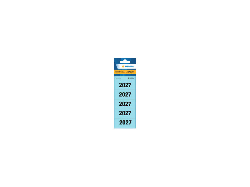 HERMA Étiquette pour classeur '2027', 60 x 26 mm, bleu