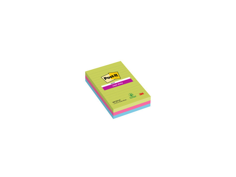 Post-it Bloc-notes super sticky notes, 101 x 152 mm, ligné