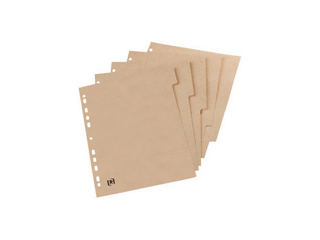 Oxford Intercalaires carton TOUAREG, uni, A4, 5 touches
