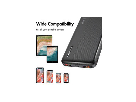 LogiLink Powerbank, 10.000 mAh, 2x USB-A, 2x USB-C, blanc