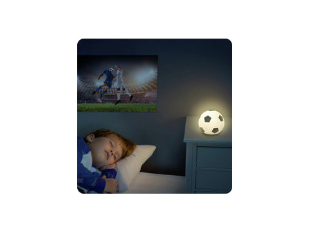 ANSMANN Veilleuse LED en silicone Football, blanc/noir