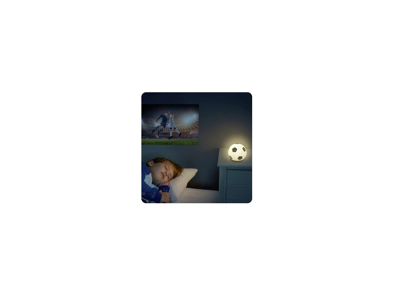 ANSMANN Veilleuse LED en silicone Football, blanc/noir