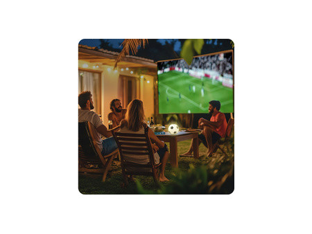 ANSMANN Veilleuse LED en silicone Football, blanc/noir