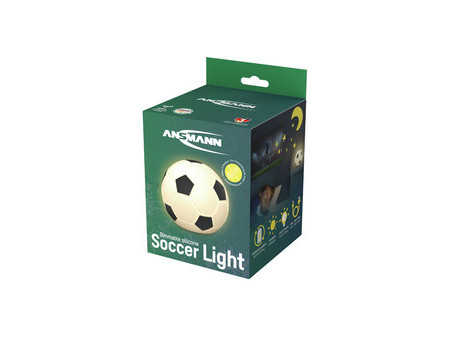 ANSMANN Veilleuse LED en silicone Football, blanc/noir