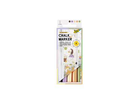folia Marqueur craie PASTEL, set de 5