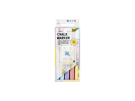 folia Marqueur craie PASTEL, set de 5