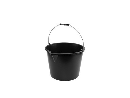 Bradas Seau avec bec verseur, 16 litres, PP, noir