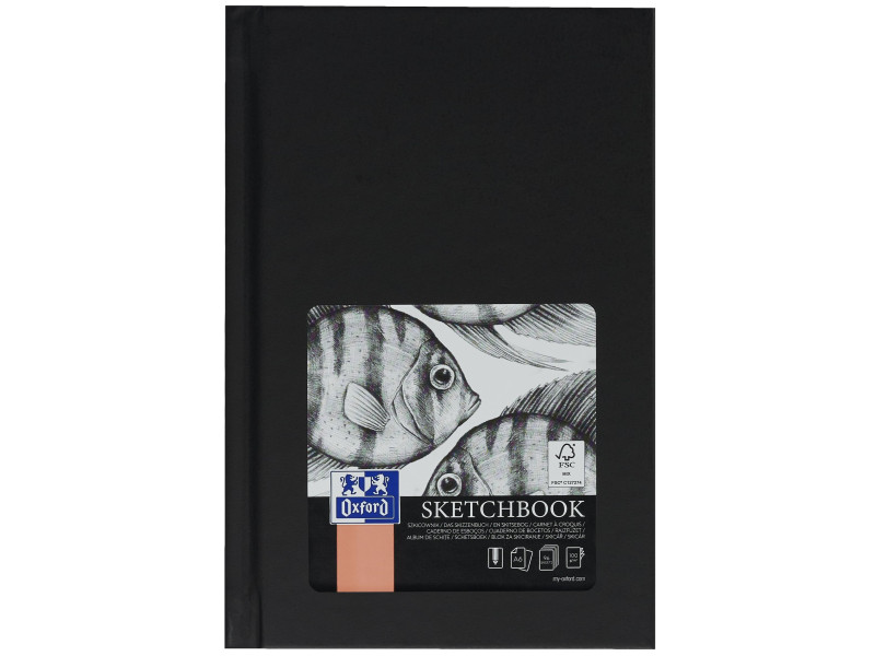 Oxford Cahier de croquis couverture rigide, A6, 96 feuilles