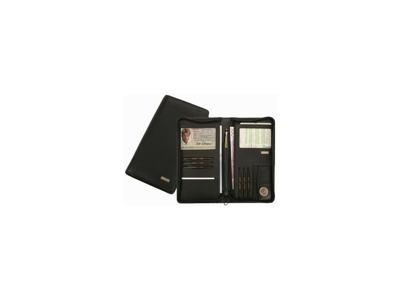 Alassio Organiseur de voyage, cuir nappa, noir