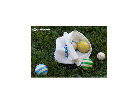 SCHILDKRÖT Jeu de boccia en bois, 6 boules + jack
