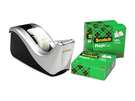 3M Scotch Dévidoir de table C60, garni, promotion, argent