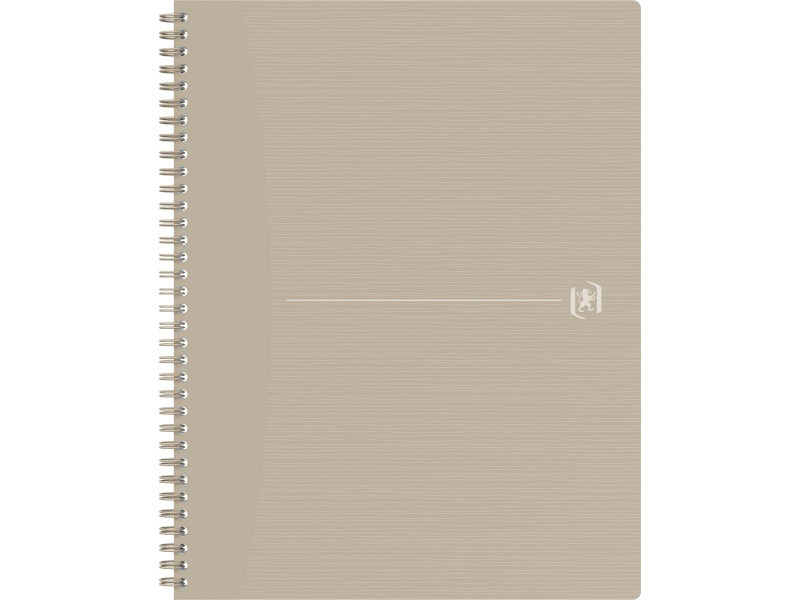 Oxford Cahier à spirales Origins, A4, ligné, beige