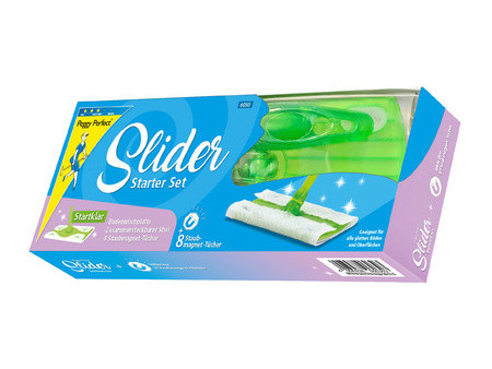 Peggy Perfect Slider Starter Set, balai + 8 lingettes