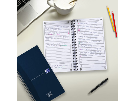 Oxford Office Essentials TaskManager, 141 x 246 mm, bleu