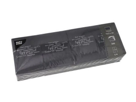 PAPSTAR Serviette pour snack 'DAILY Collection', noir