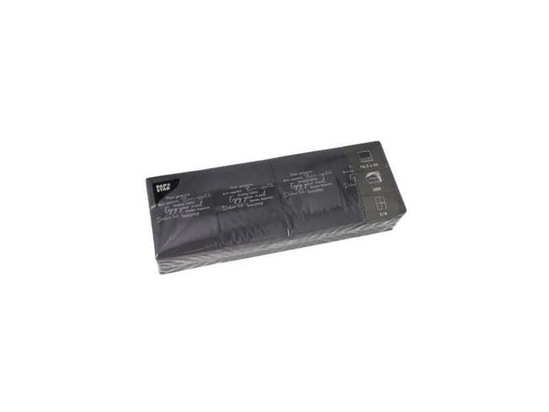 PAPSTAR Serviette pour snack 'DAILY Collection', noir