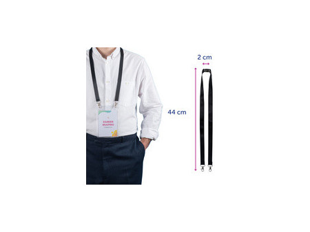 AVERY Tour de cou avec double mousqueton, 20 x 440 mm, noir