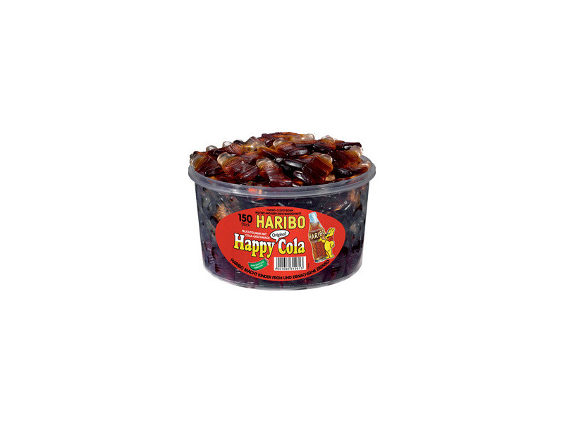 HARIBO Bonbon gélifié aux fruits HAPPY COLA, boîte de 150