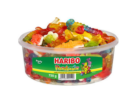 HARIBO Bonbon gélifié aux fruits PHANTASIA, boîte ronde 750g