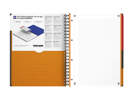 Oxford International Cahier 'FILINGBOOK', A4+, quadrillé