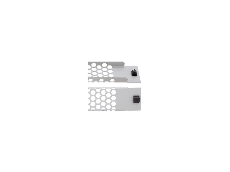 LogiLink Panneau d'aération 19', sans outil, 1 U, noir