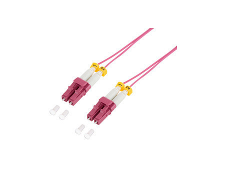 LogiLink Câble patch fibre optique, 2x LC-Duplex, OM4, 5,0 m