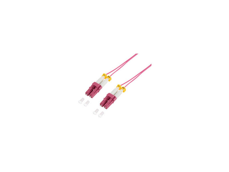 LogiLink Câble patch fibre optique, 2x LC-Duplex, OM4, 5,0 m