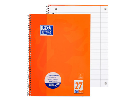 Oxford Cahier à spirale, A4+, ligné, 160 pages