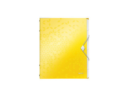LEITZ Chemise de rangement WOW, A4, PP, blance métallisé