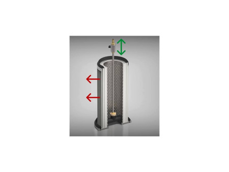 HSM Dépoussiéreur DE 1/8 pour ProfiPack P425,anthracite/gris