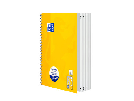 Oxford Cahier à spirale, A4+, quadrillé, 160 pages,