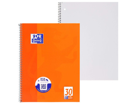 Oxford Cahier à spirale, A4+, uni, 160 pages, orange