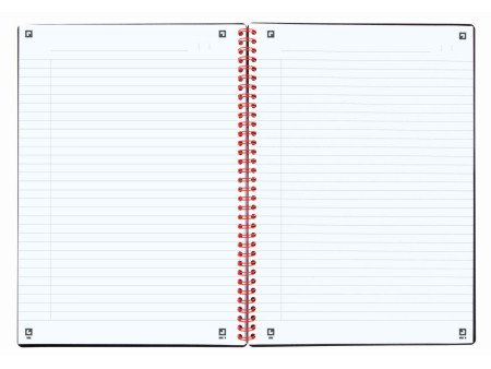 Oxford Cahier à spirale Black n' Red, A4, quadrillé, PP