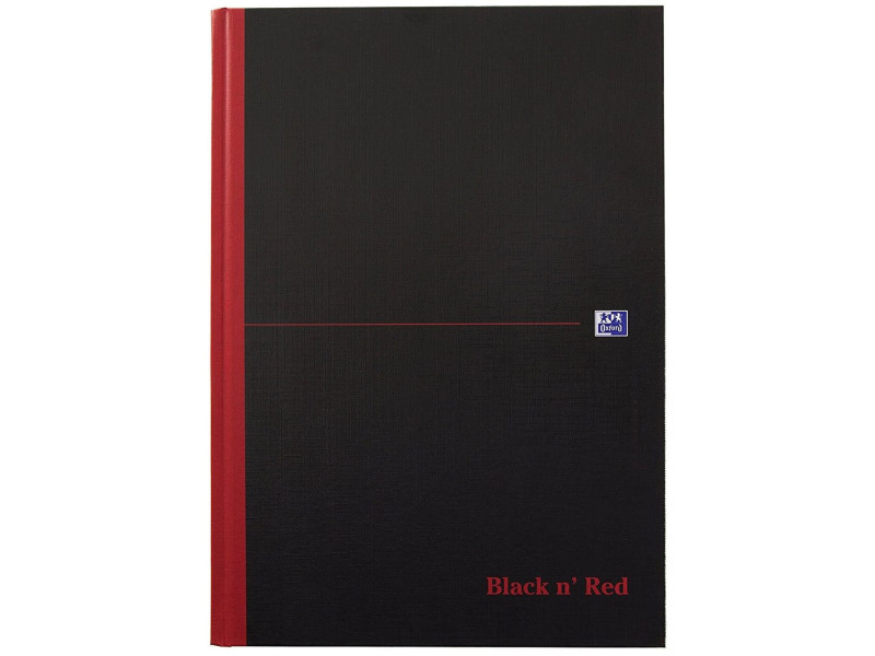 Oxford bloc-notes Black n' Red - à reliure, A4, ligné