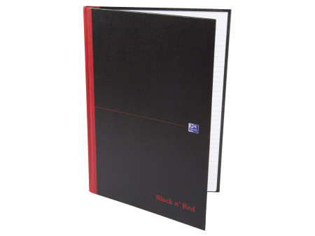 Oxford bloc-notes Black n' Red - à reliure, A4, ligné