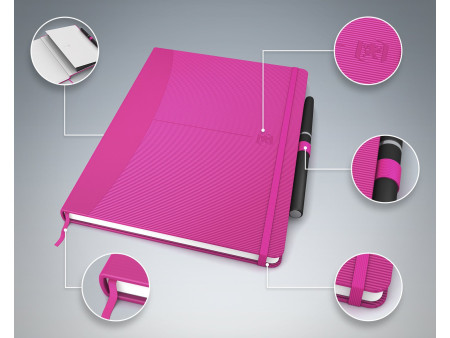Oxford Carnet de notes Signature, A5, ligné, fuchsia