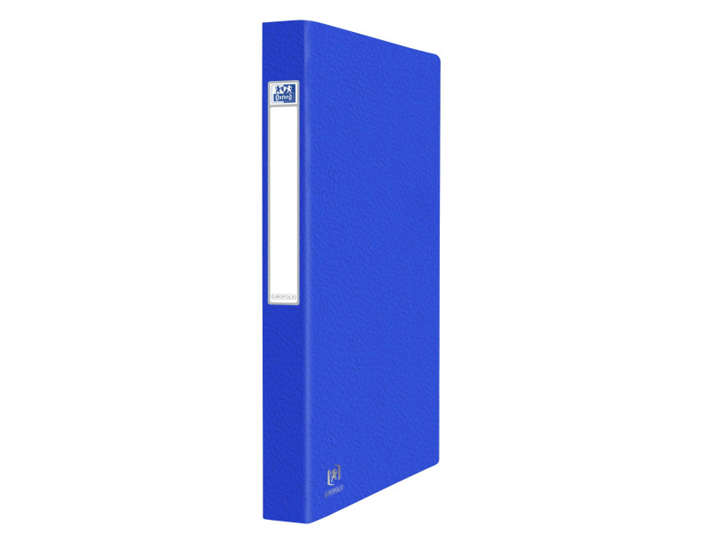 Oxford Classeur EUROFOLIO+, A4, carton, 2 anneaux, bleu