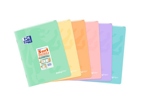 Oxford Cahier piqûre EasyBOOK Pastel, 240 x 320 mm, assorti