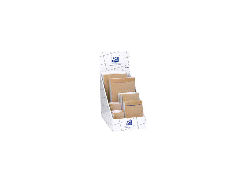 Oxford Bloc-notes + cahier à spirale Touareg, présentoir