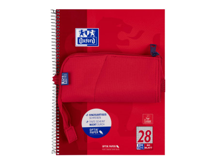 Oxford Trousse 'Stand-Up', polyester, rouge