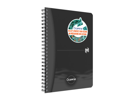 Oxford Office Cahier à spirale 'Oceanis', A5, PP, noir