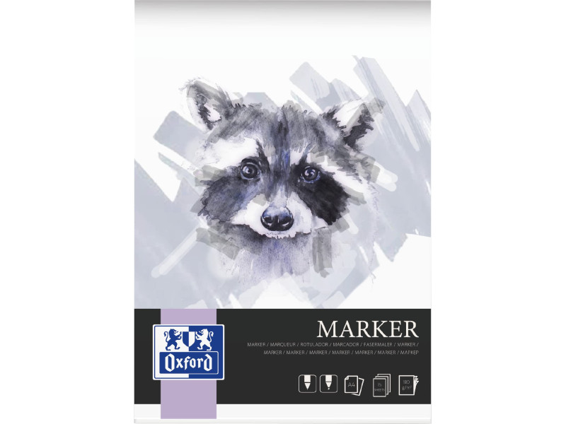 Oxford Art Bloc de dessin marqueur 'Marker', A4, 15 feuilles