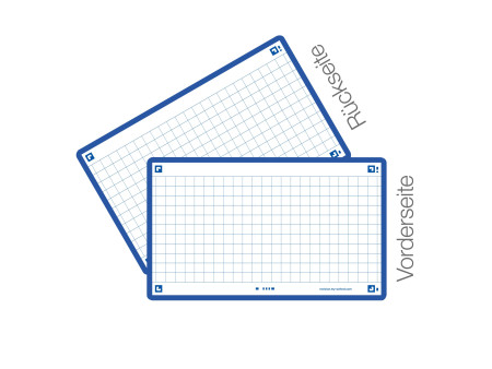 Oxford Fiches 'Flash 2.0', 75x125 mm, quadrillé, bleu