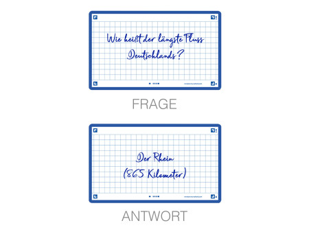 Oxford Fiches 'Flash 2.0', 75x125 mm, quadrillé, bleu
