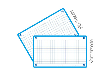 Oxford Fiches 'Flash 2.0', 75x125 mm, quadrillé, turquoise