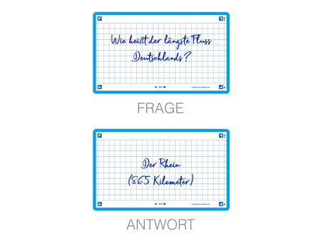 Oxford Fiches 'Flash 2.0', 75x125 mm, quadrillé, turquoise