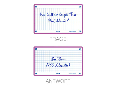 Oxford Fiches 'Flash 2.0', 75 x 125 mm, quadrillé, lilas